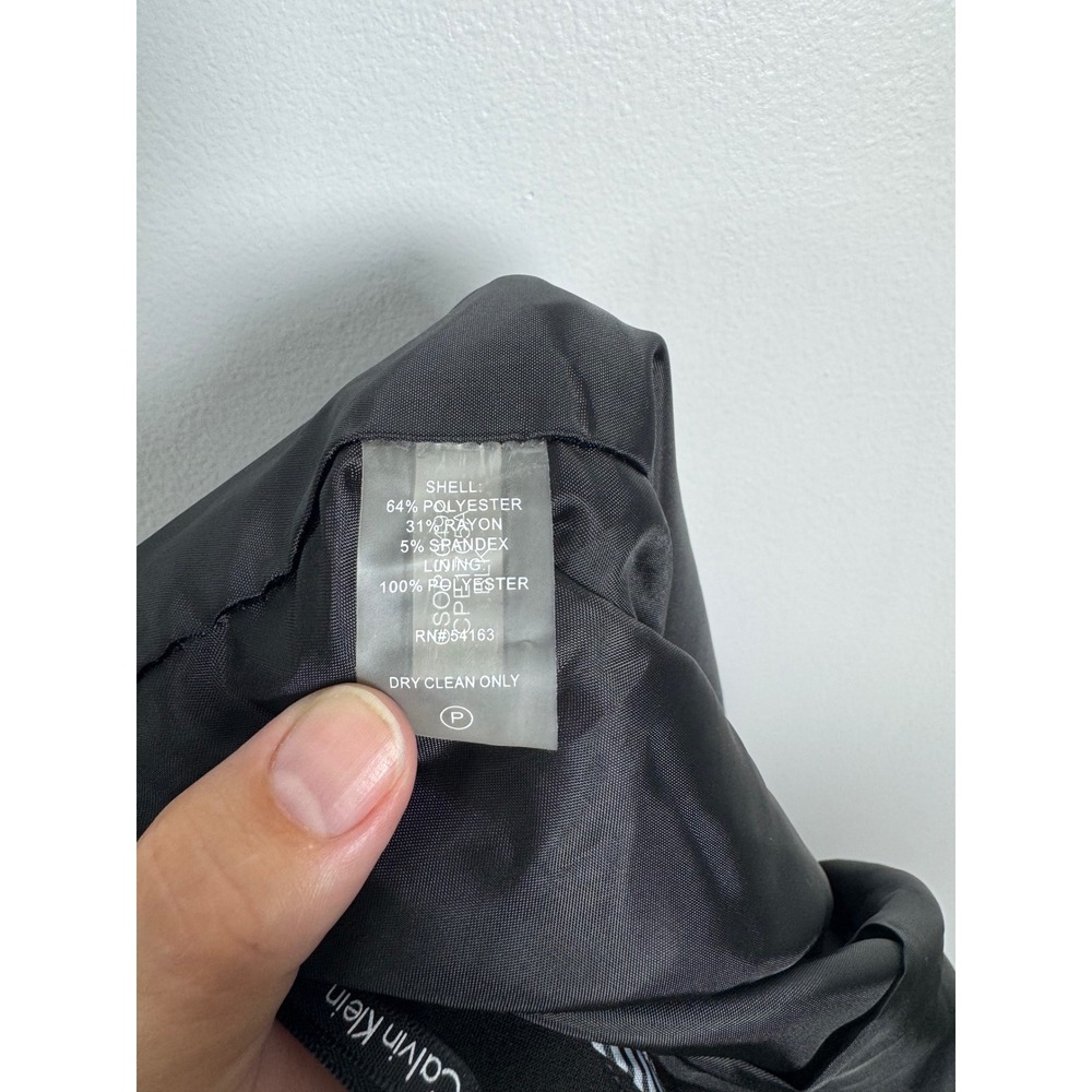 Professional Calvin Klein Womens 14P Pencil Skirt Blk Stretch Career Knee Length - Picture 8 of 12